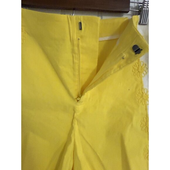 Anthropologie Maeve Surf City Linen Embroidered Sailor Shorts Size 8 Daisy NWT - Picture 3 of 10